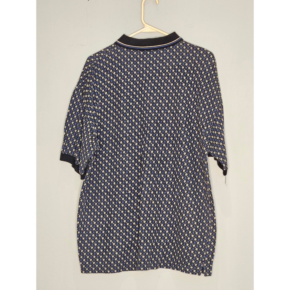 Pierre Cardin Polo Shirt Lg Menswear Patterned Collared Golf‎ Casual Y2K Pullon - Picture 2 of 7